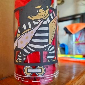 Vintage 1977 Hamburglar Mcdonaldland Action Collector Series Glass Tumbler